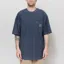 Carhartt WIP Loose Pocket T Shirt Dark Navy Garment Dyed