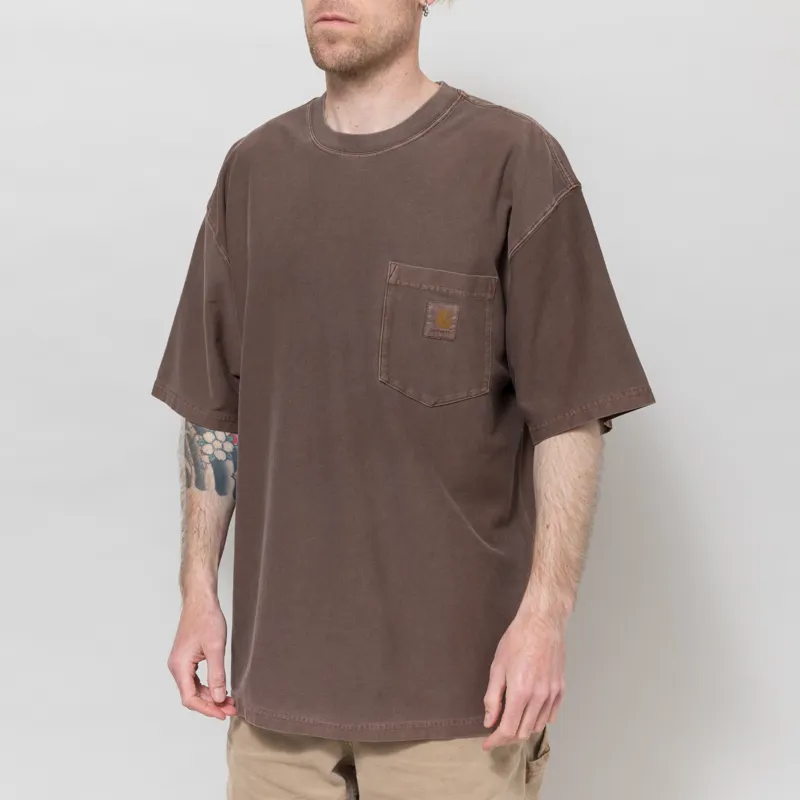 Carhartt WIP Loose Pocket T Shirt Tobacco Garment Dyed-1
