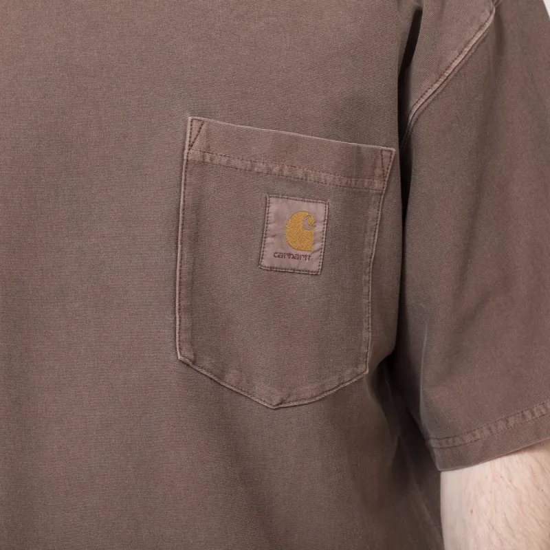 Carhartt WIP Loose Pocket T Shirt Tobacco Garment Dyed-4