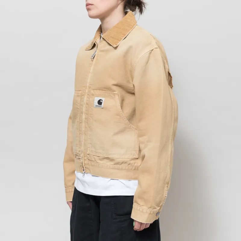 Carhartt WIP Womens OG Arcan Jacket Dusty H Brown Destroy Wash-1