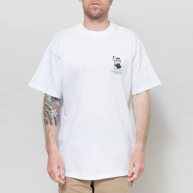 Carhartt WIP Bumper Car T Shirt White-2