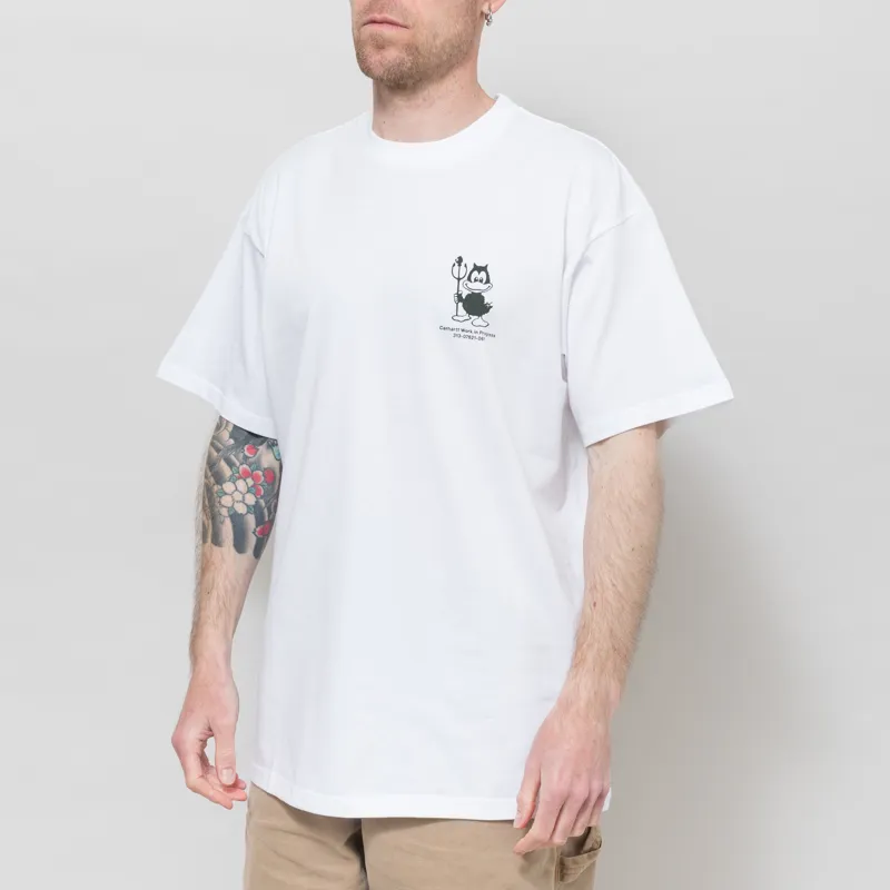 Carhartt WIP Bumper Car T Shirt White-1