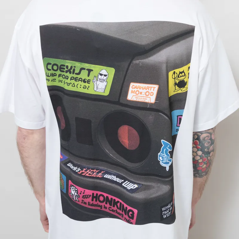 Carhartt WIP Bumper Car T Shirt White-4