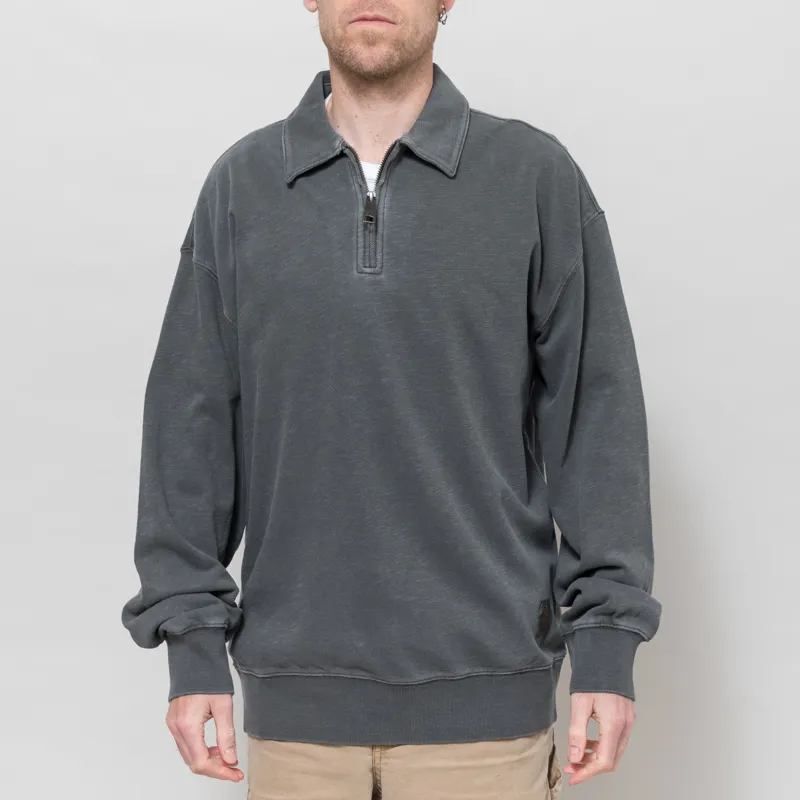 Carhartt WIP Harper Polo Black Garment Dyed