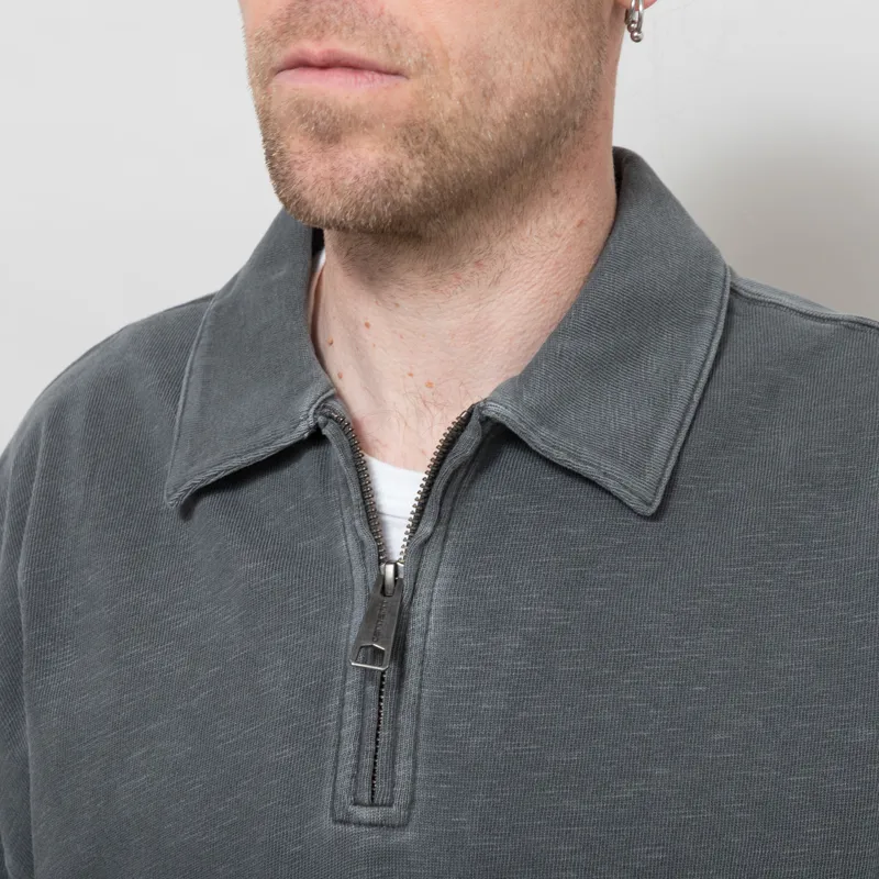 Carhartt WIP Harper Polo Black Garment Dyed-3