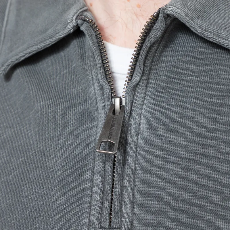 Carhartt WIP Harper Polo Black Garment Dyed-4