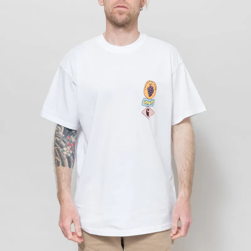 Carhartt WIP Stacked Grapes T Shirt White-2
