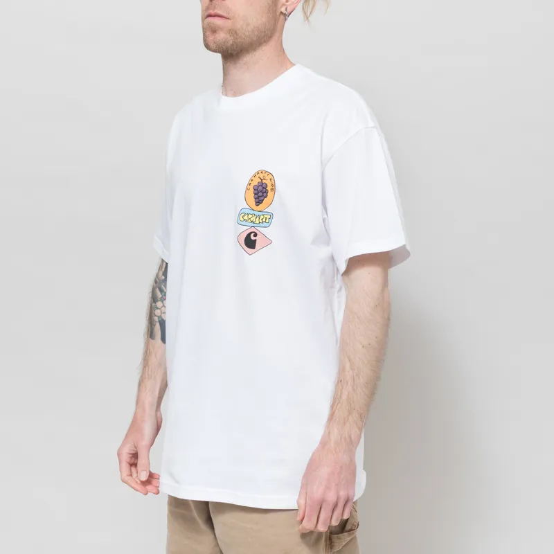 Carhartt WIP Stacked Grapes T Shirt White-1