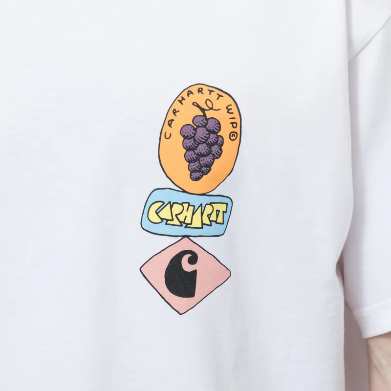 Carhartt WIP Stacked Grapes T Shirt White-5