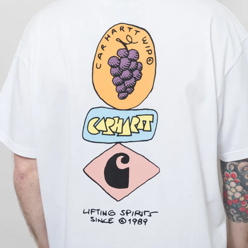 Carhartt WIP Stacked Grapes T Shirt White-4