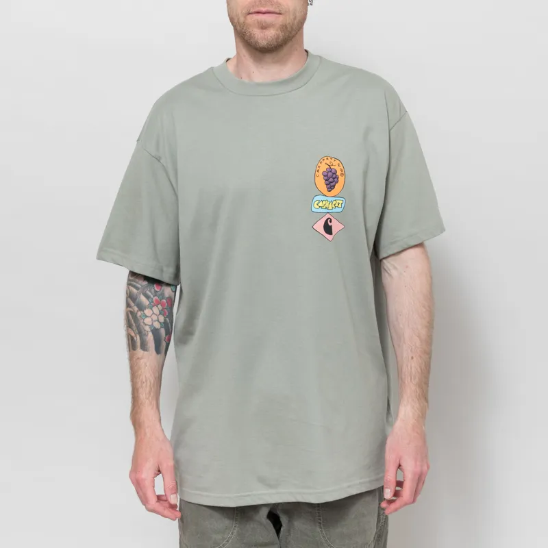 Carhartt WIP Stacked Grapes T Shirt Shady Green-2