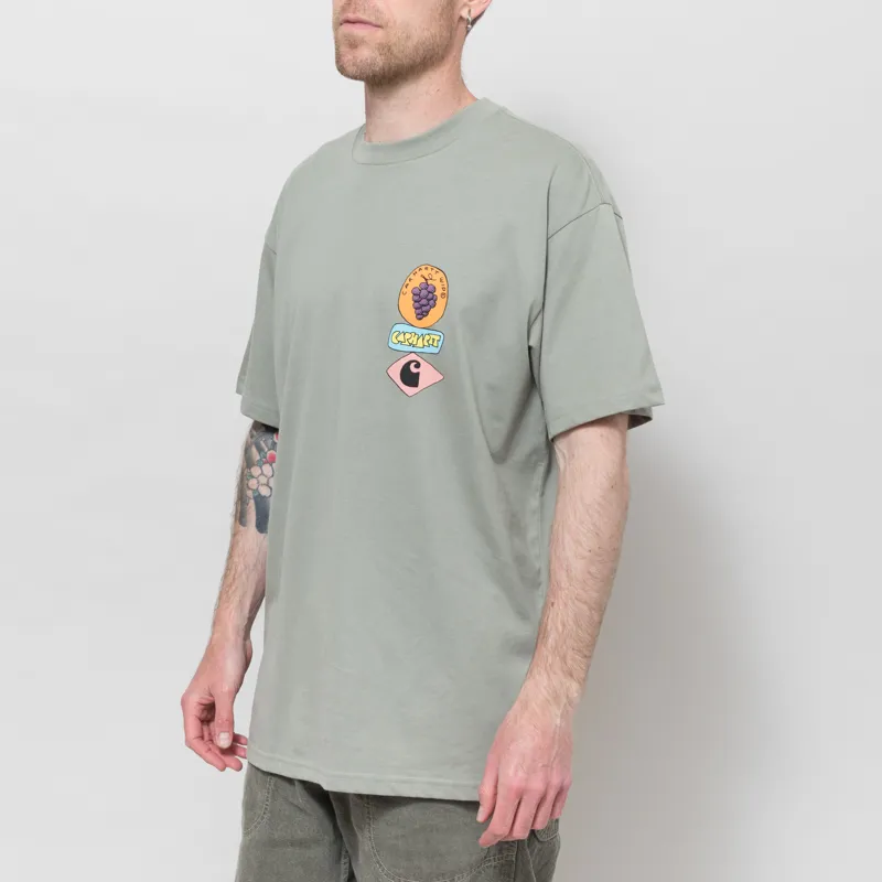Carhartt WIP Stacked Grapes T Shirt Shady Green-1