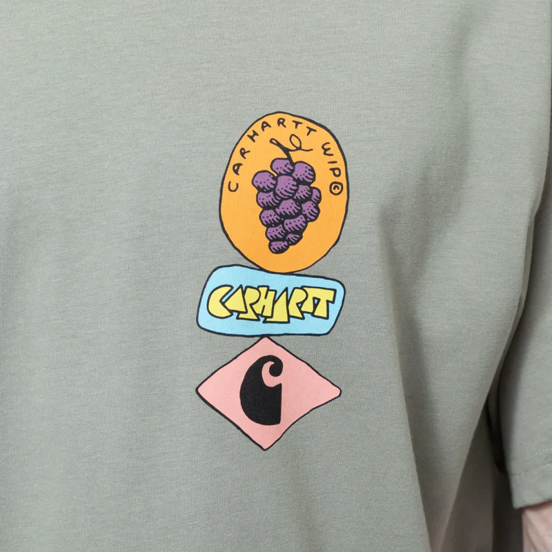 Carhartt WIP Stacked Grapes T Shirt Shady Green-5