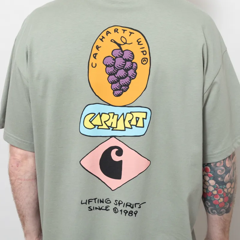 Carhartt WIP Stacked Grapes T Shirt Shady Green-4