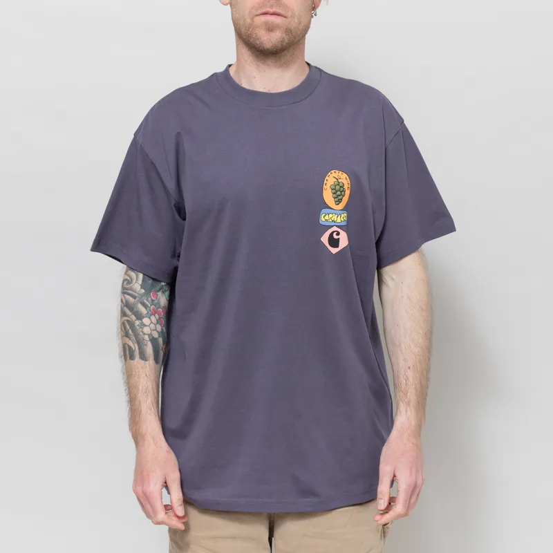 Carhartt WIP Stacked Grapes T Shirt Shady Purple-2