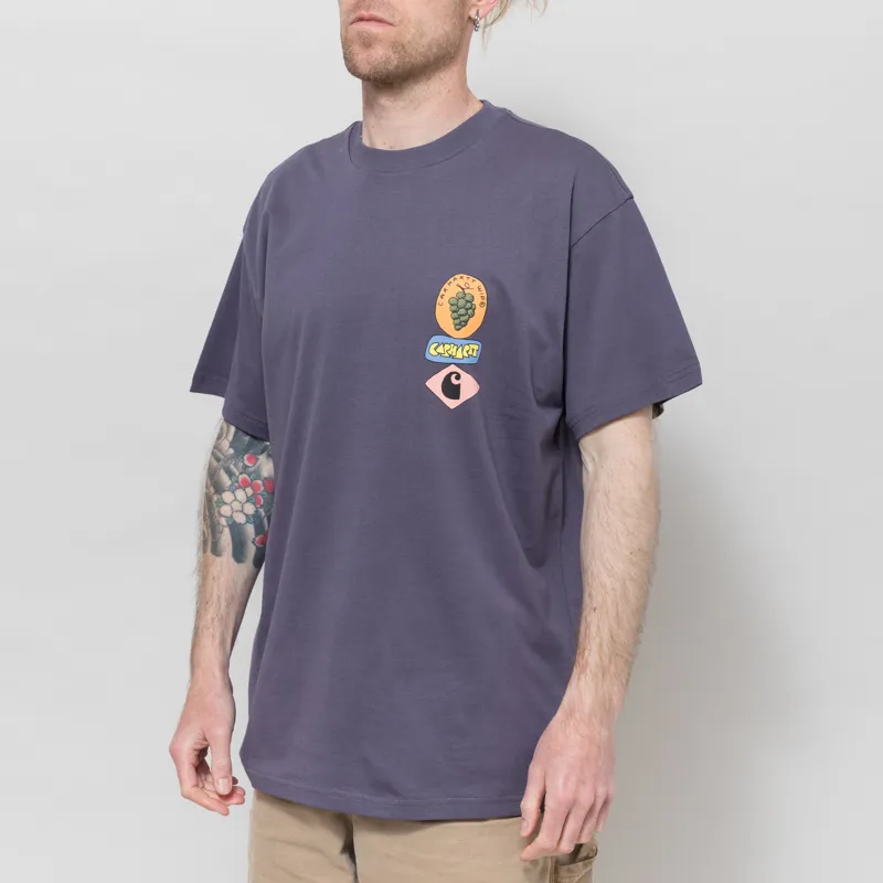 Carhartt WIP Stacked Grapes T Shirt Shady Purple-1