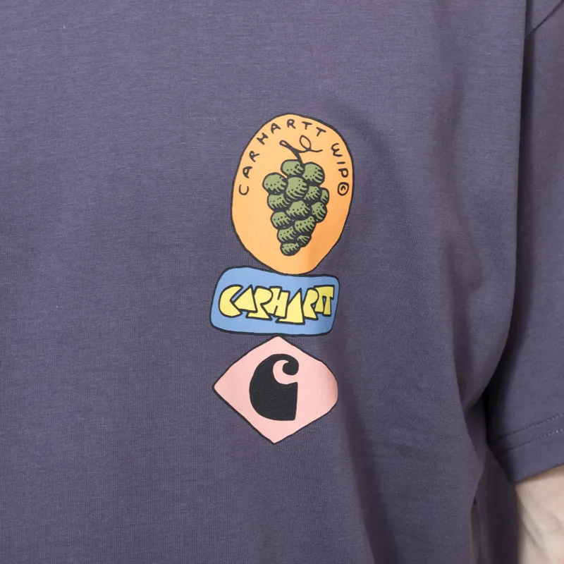 Carhartt WIP Stacked Grapes T Shirt Shady Purple-5