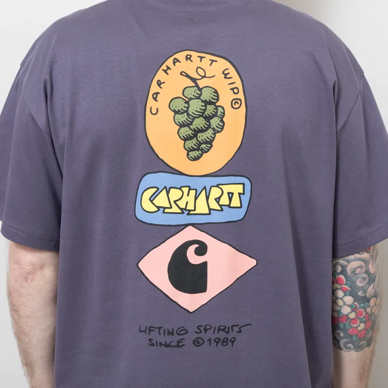 Carhartt WIP Stacked Grapes T Shirt Shady Purple-4