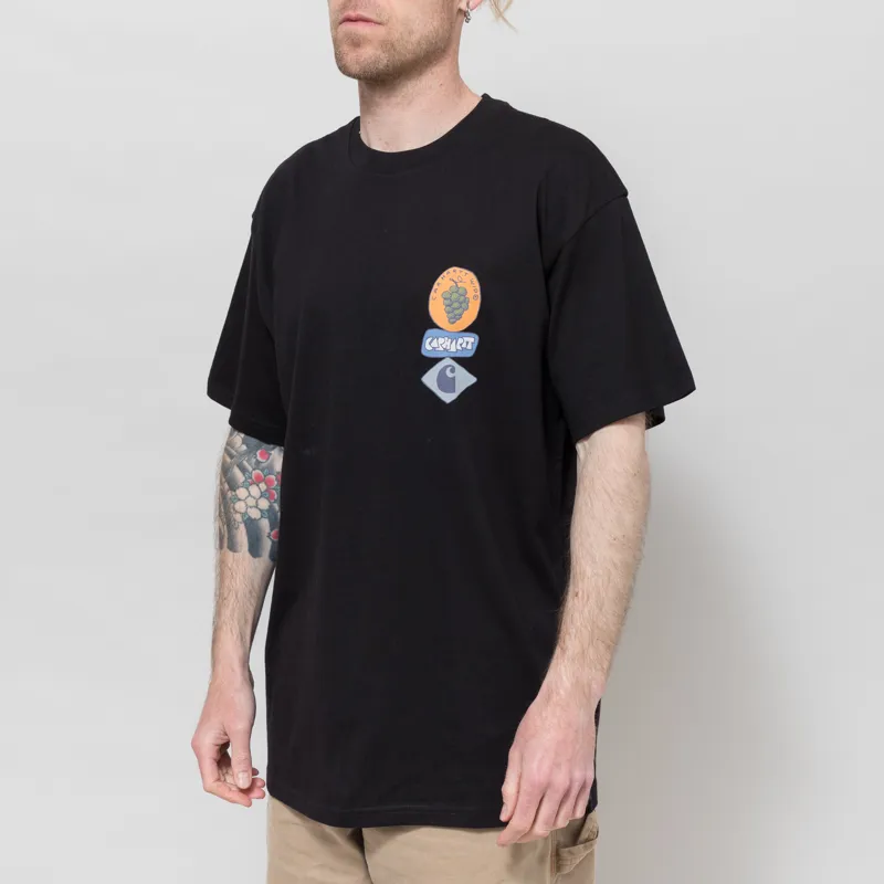 Carhartt WIP Stacked Grapes T Shirt Black-1