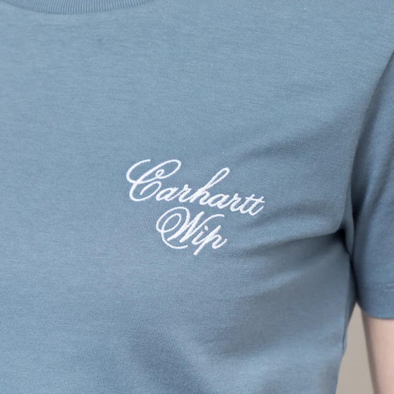 Carhartt WIP Womens Gracious T Shirt Shady Blue-5