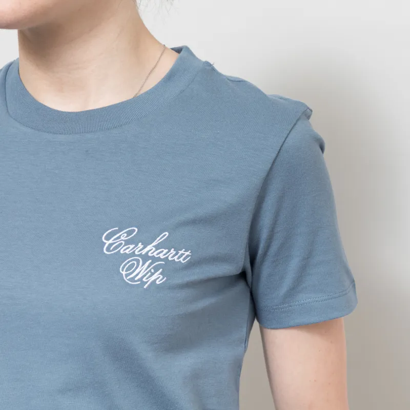 Carhartt WIP Womens Gracious T Shirt Shady Blue-4