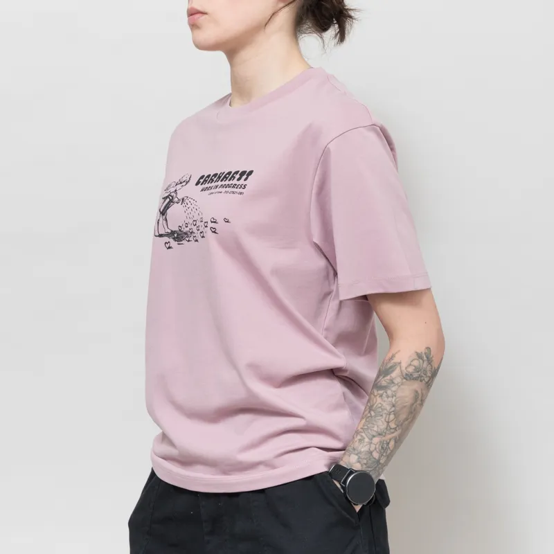 Carhartt WIP Womens Bumper Sticker T Shirt Hortensia-1