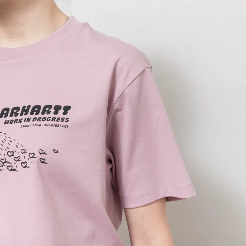 Carhartt WIP Womens Bumper Sticker T Shirt Hortensia-4