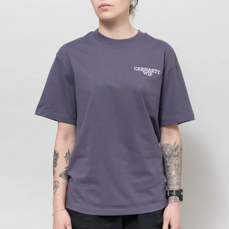 Carhartt WIP Womens Hugging Cats T Shirt Shady Purple-2