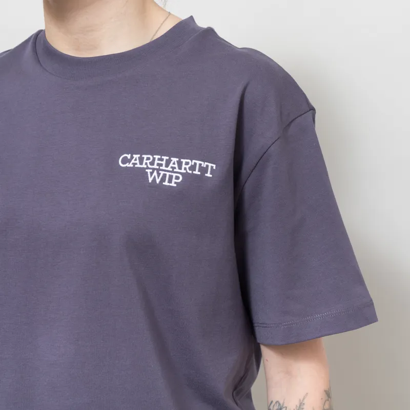 Carhartt WIP Womens Hugging Cats T Shirt Shady Purple-5