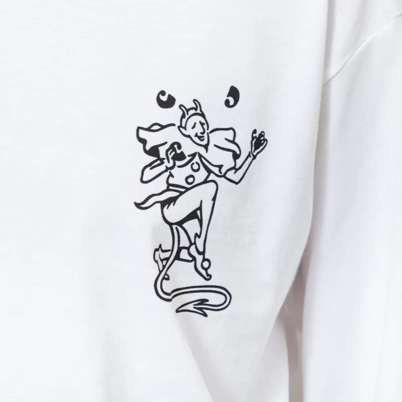 Carhartt WIP Womens Long Sleeve Playing Cards T Shirt White-4