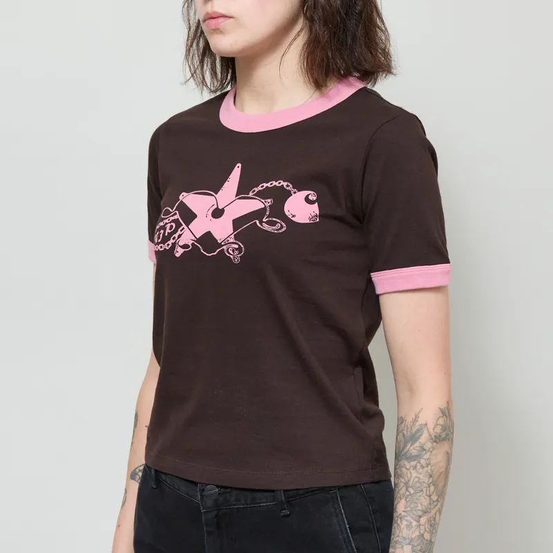 Carhartt WIP Womens Outlaw Star Ringer T Shirt Tobacco Havana-1