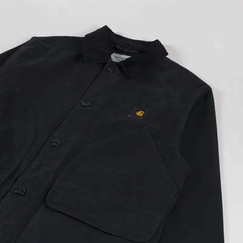 Carhartt WIP Prescott Coat Black Garment Dyed-2