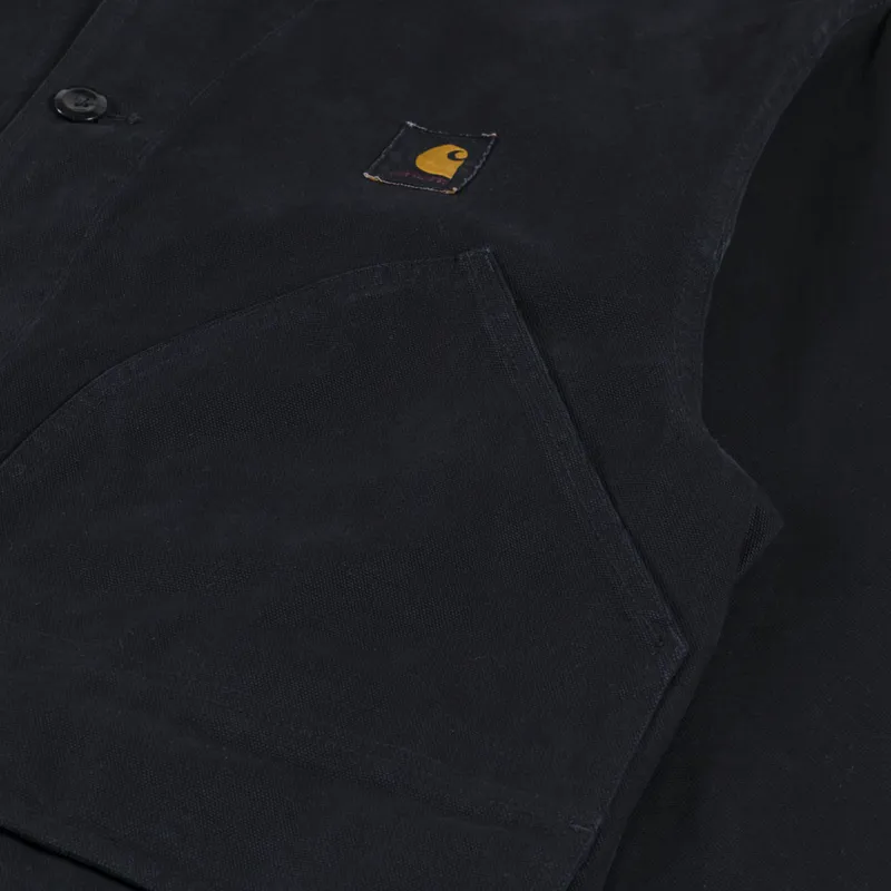 Carhartt WIP Prescott Coat Black Garment Dyed-4