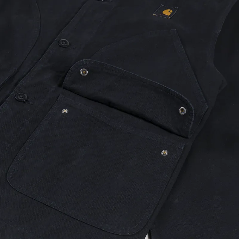 Carhartt WIP Prescott Coat Black Garment Dyed-7