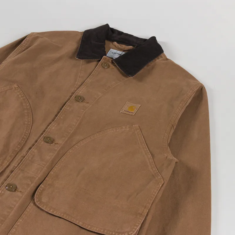 Carhartt WIP Prescott Coat Hamilton Brown Tobacco Garment Dyed-2