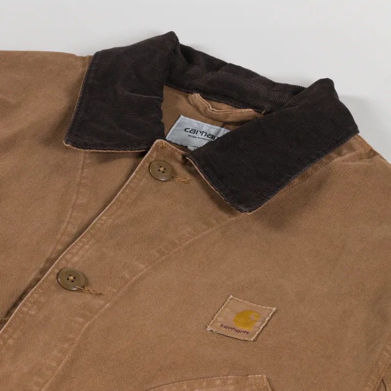 Carhartt WIP Prescott Coat Hamilton Brown Tobacco Garment Dyed-4