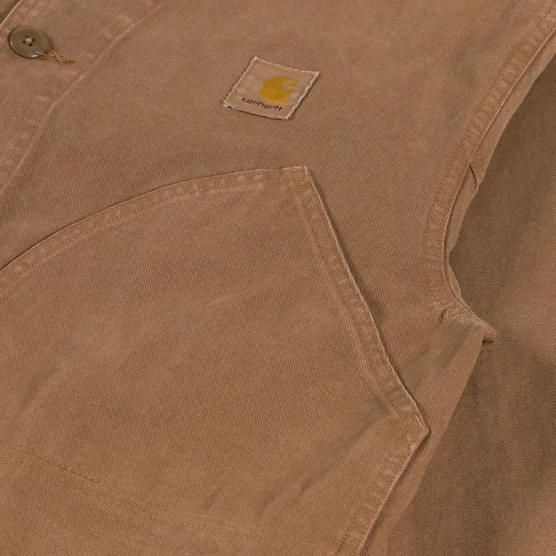 Carhartt WIP Prescott Coat Hamilton Brown Tobacco Garment Dyed-5