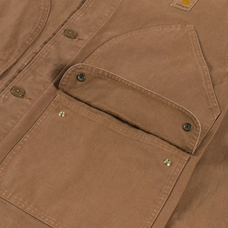 Carhartt WIP Prescott Coat Hamilton Brown Tobacco Garment Dyed-7
