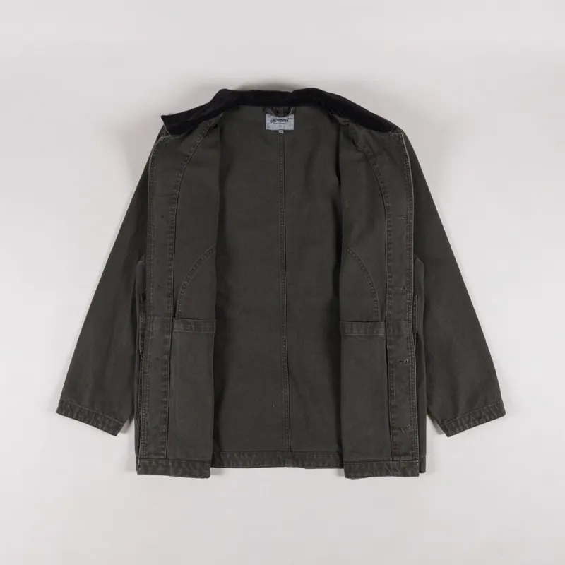 Carhartt WIP Prescott Coat Oxide Green Black Garment Dyed-1