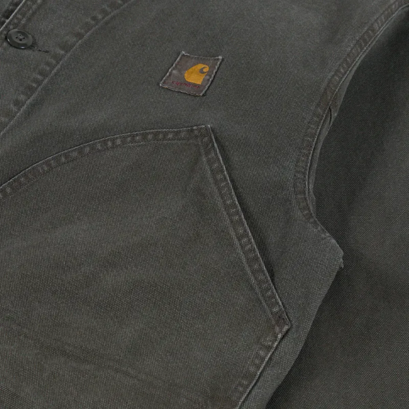 Carhartt WIP Prescott Coat Oxide Green Black Garment Dyed-7