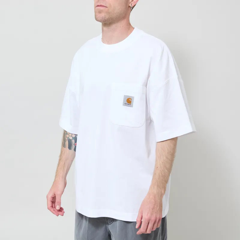 Carhartt WIP Work Pocket T Shirt White-1