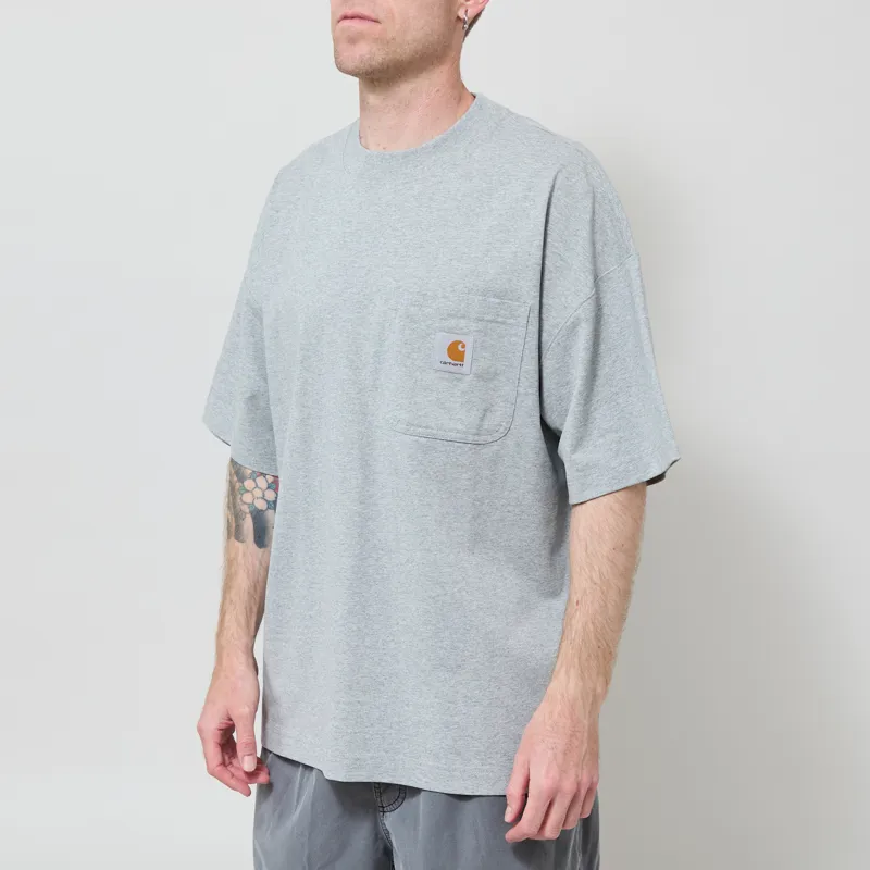 Carhartt WIP Work Pocket T Shirt Grey Heather-1