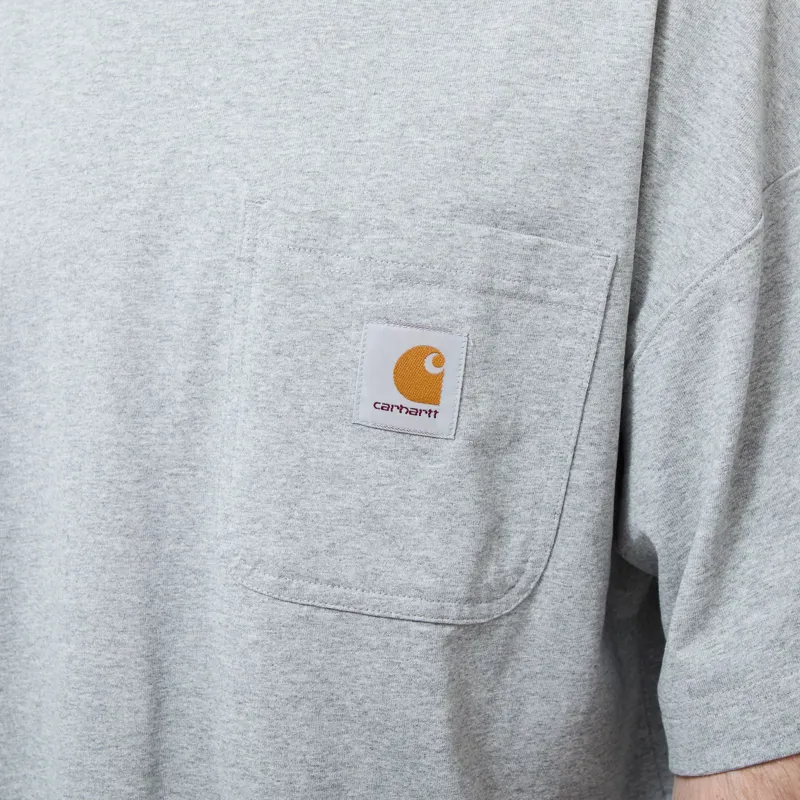 Carhartt WIP Work Pocket T Shirt Grey Heather-4
