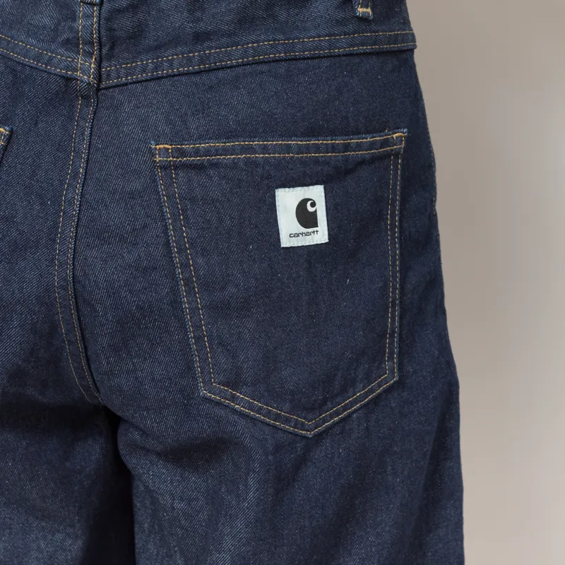 Carhartt WIP Womens Brandon Shorts Blue Rinsed-3