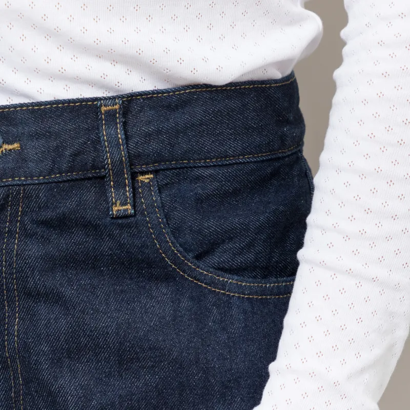 Carhartt WIP Womens Brandon Shorts Blue Rinsed-8