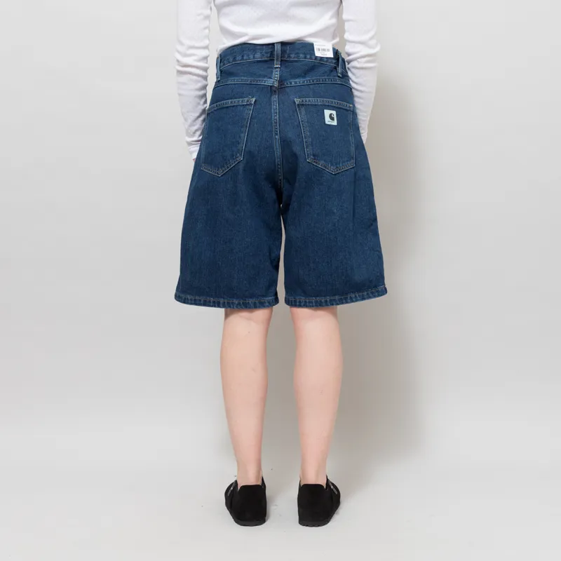 Carhartt WIP Womens Brandon Shorts Blue Stonewashed-2