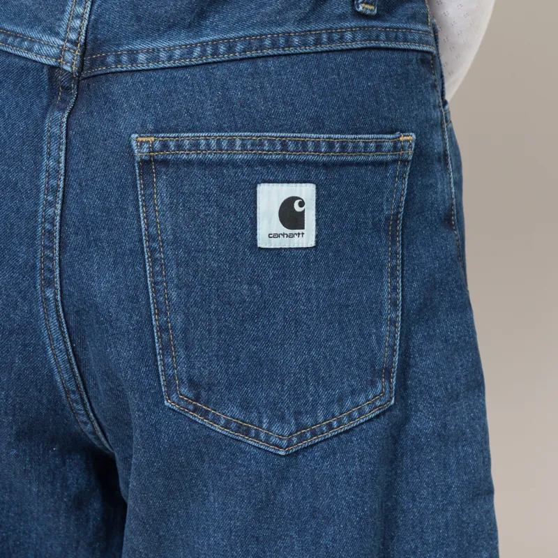 Carhartt WIP Womens Brandon Shorts Blue Stonewashed-3