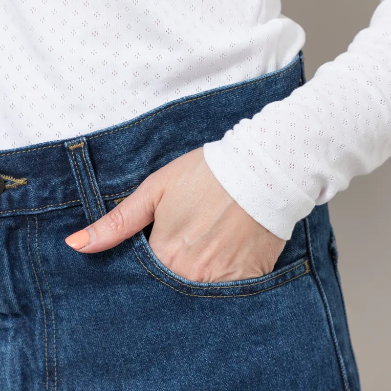 Carhartt WIP Womens Brandon Shorts Blue Stonewashed-6