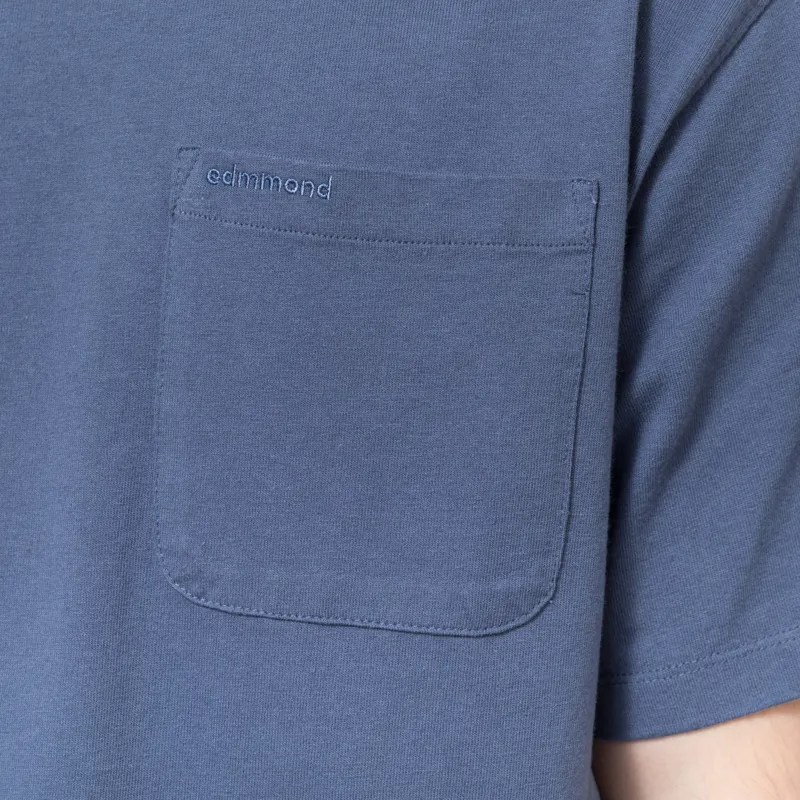 Edmmond Studios Mini Logo T Shirt Dark Blue-3