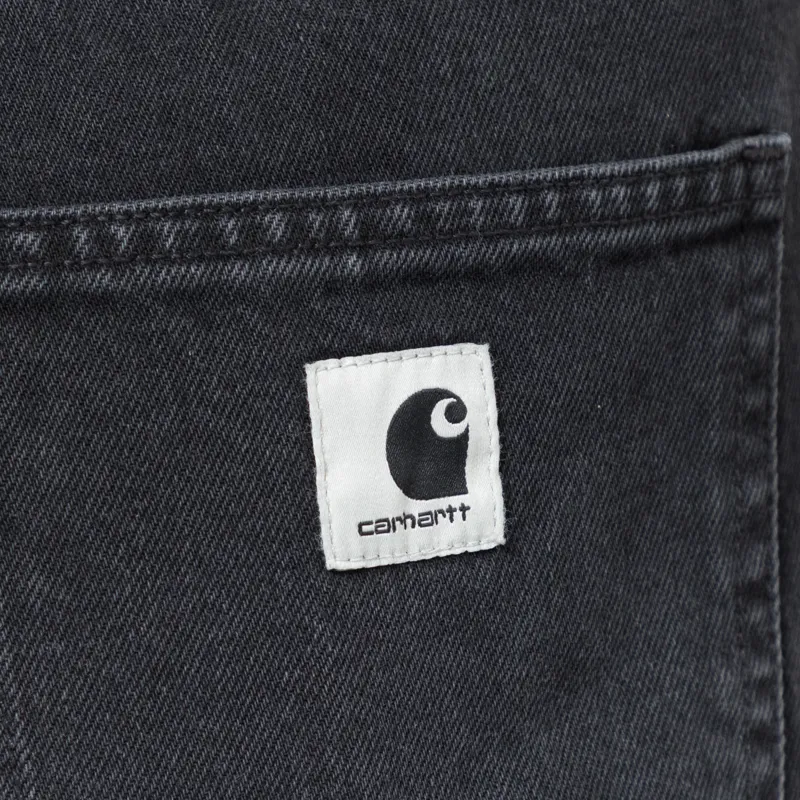 Carhartt WIP Womens Brandon Shorts Black Stonewashed-7